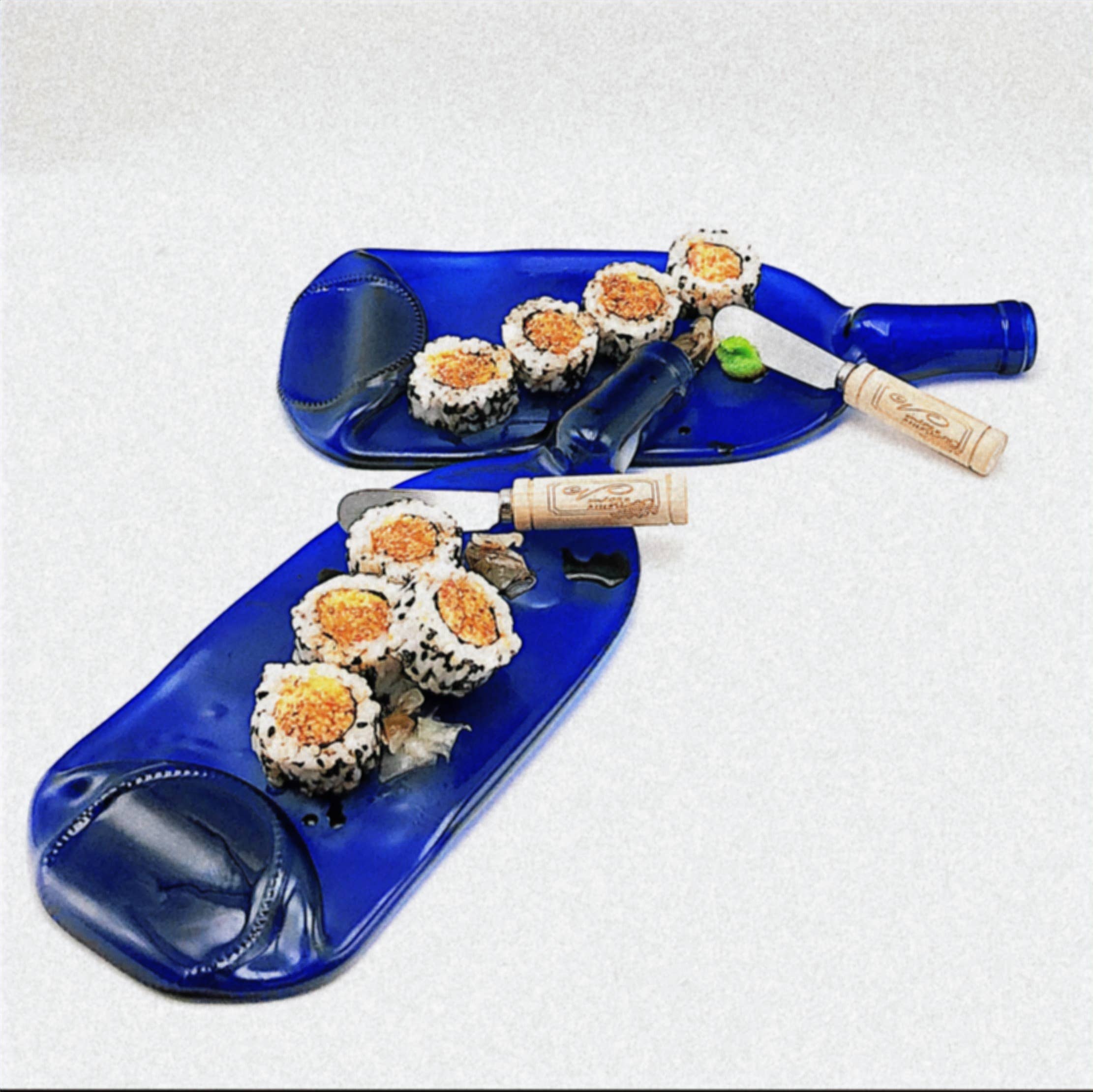 Cowgirls Re-Ride/ DBA ReCorked Creations - Vente Plateaux - Assiette d'apéritif en bouteille de vin avec épandeur1