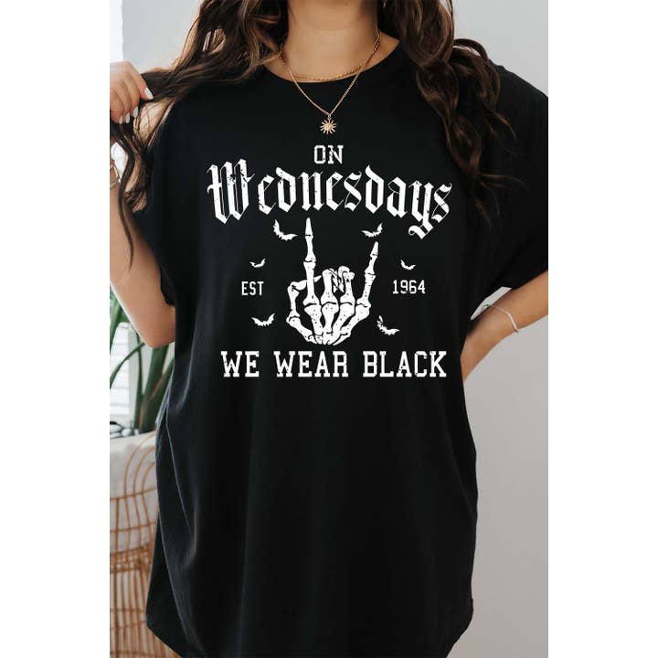 Black Wednesdays Graphic Tee for wholesale by Jaylanie