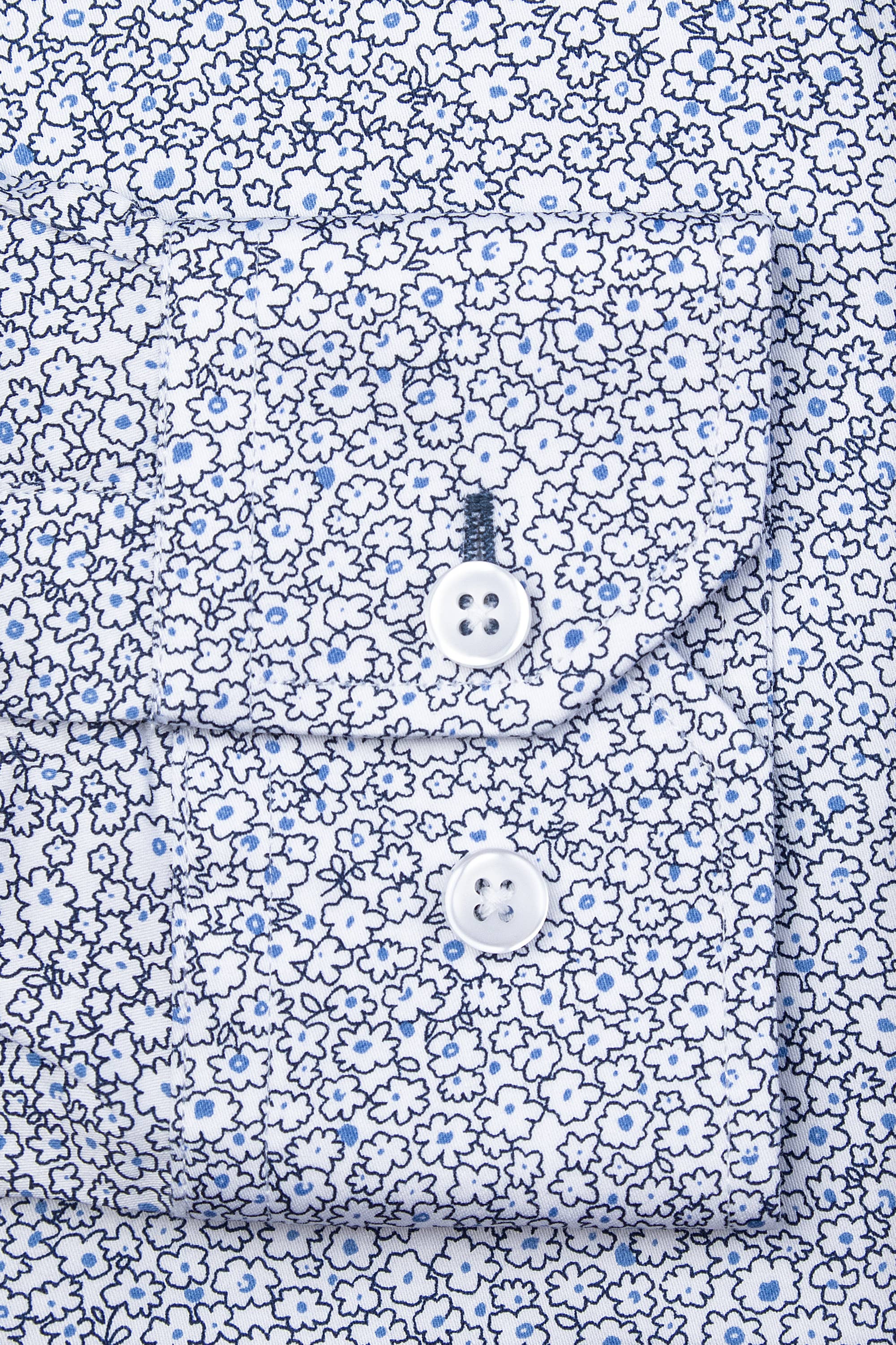 Alynn - Wholesale Button Down Shirt - Men's - Reid Floral Untuckable Slim Fit Dress Shirt White Alynn2