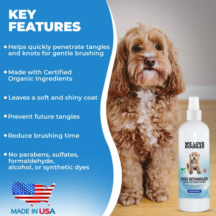 We Love Doodles – Engroshandel Pelsplejeprodukter til kœledyr – Hund – Dog Detangler Spray (Ocean Breeze Scent)