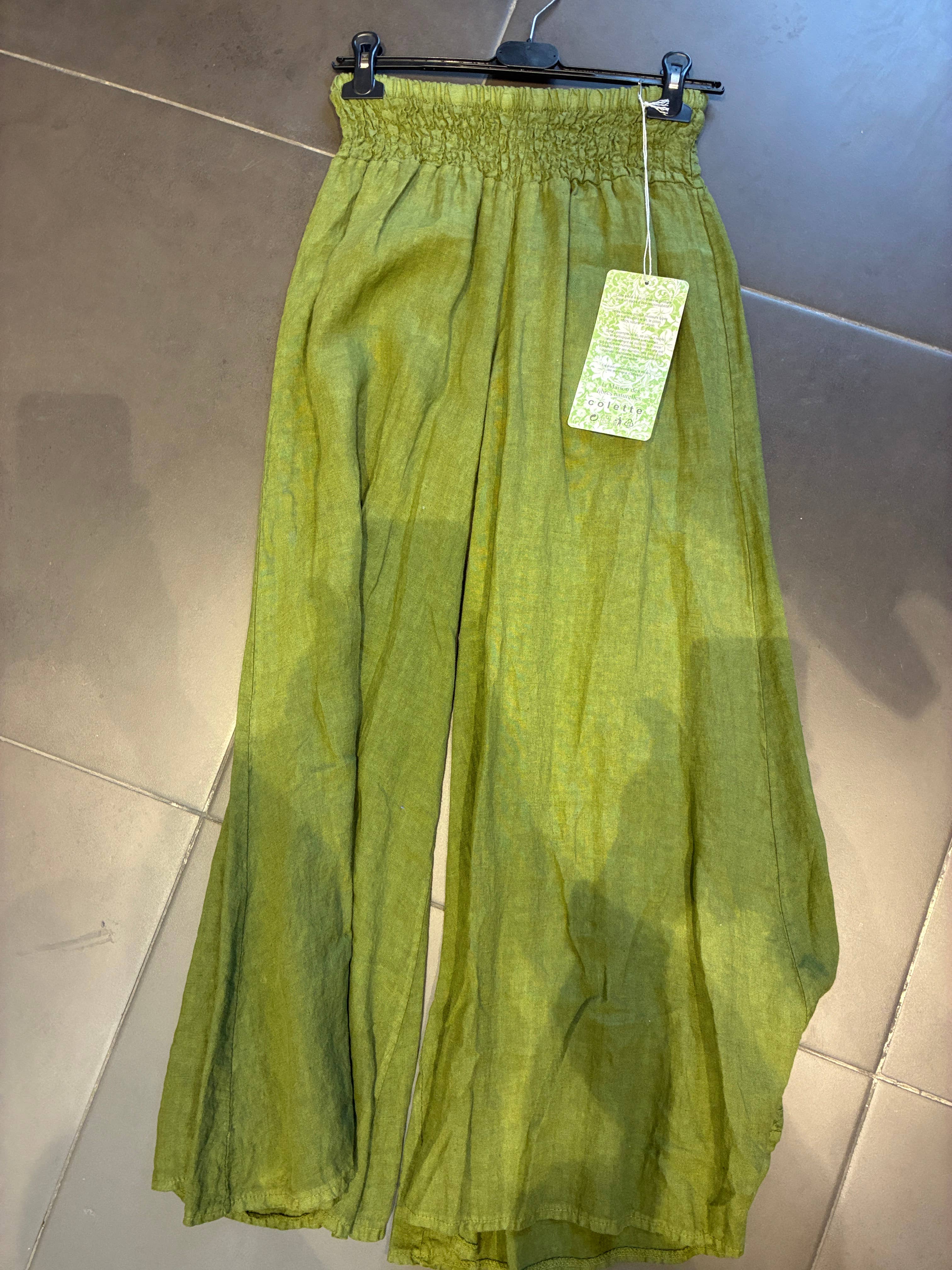 la maison des fibres naturelles - Wholesale Pants - Women's - Flared linen trousers 66031 100%LINEN43