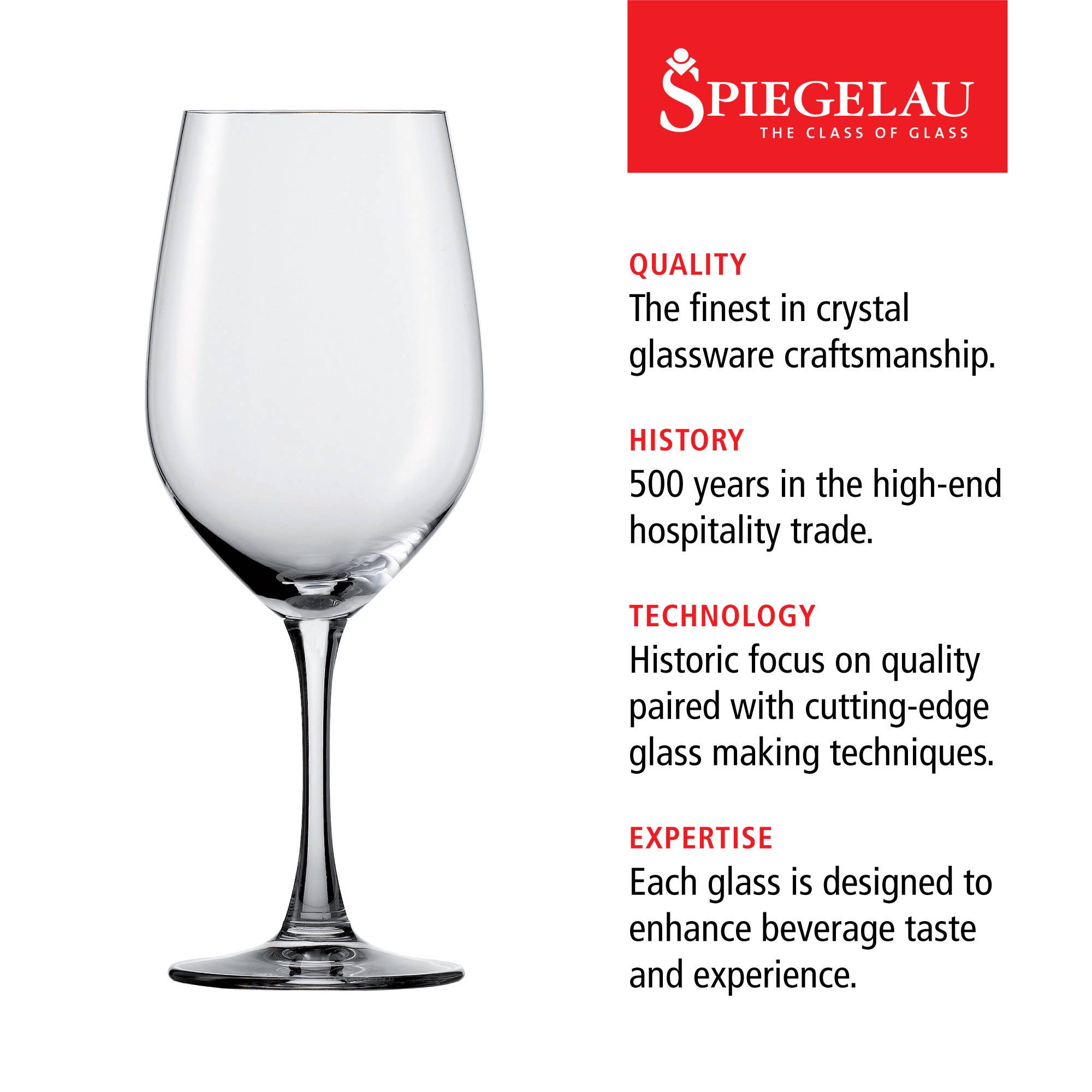 Spiegelau - Wholesale Wine Glass - Wine Lovers Crystal Bordeaux Wine Glasses Set of 45