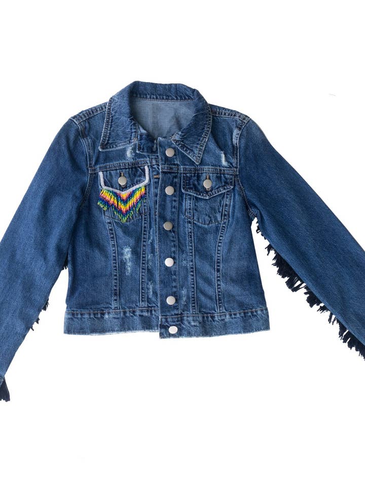Casaco Denim Beads por atacado de APACHE TRIBU