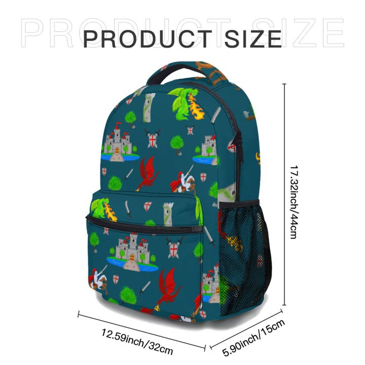 Kingdom Come Co. – Engroshandel Skoleartikler - Børn – Rygsækpakke med riddere og drager10