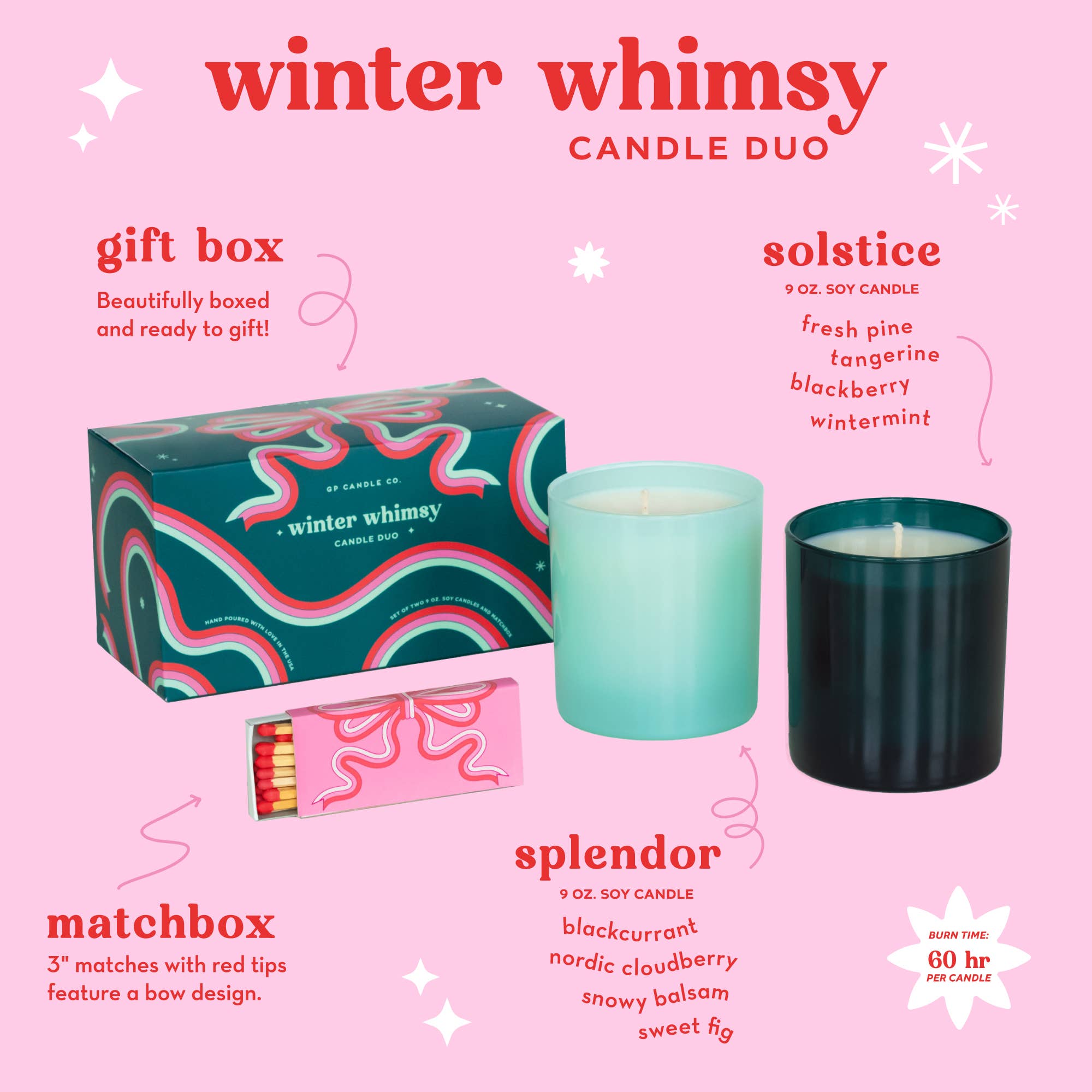 GP Candle Co. - Wholesale Jar/Filled Candle - Winter Whimsy Candle Duo1