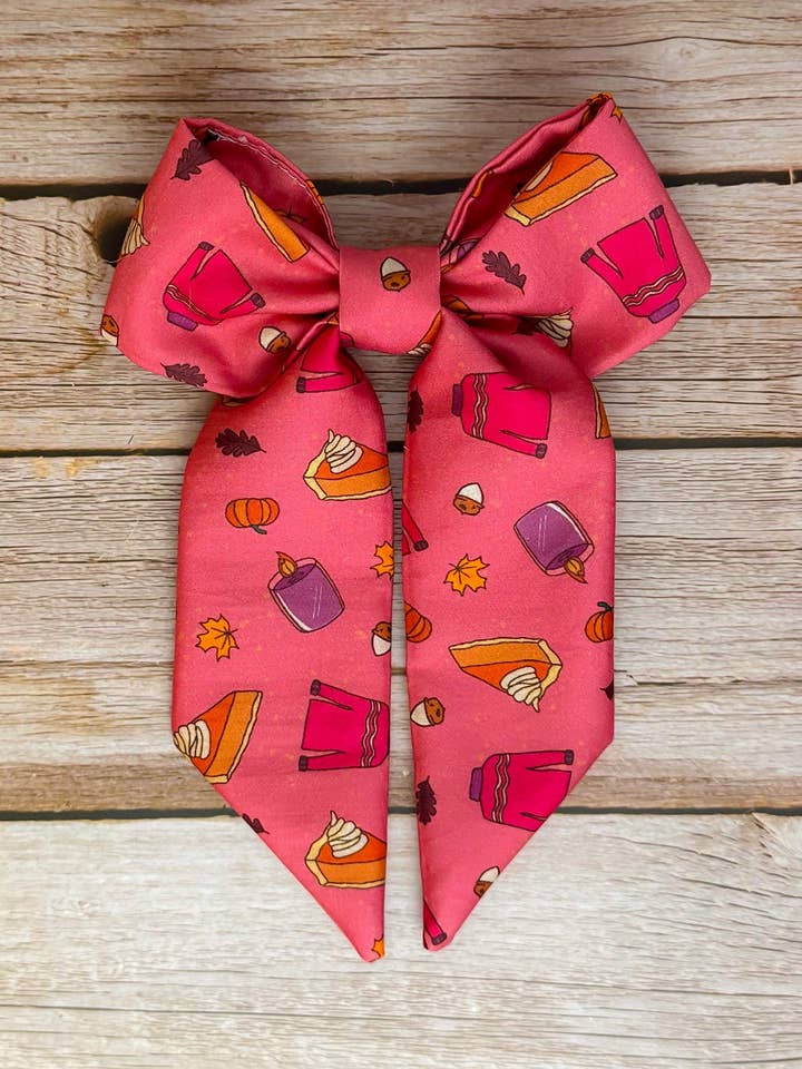 Sono un fiocco per capelli esclusivo d'autunno | Accessori per capelli fatti a mano nel Regno Unito per la vendita all'ingrosso da parte di ThatsSewLauraUk