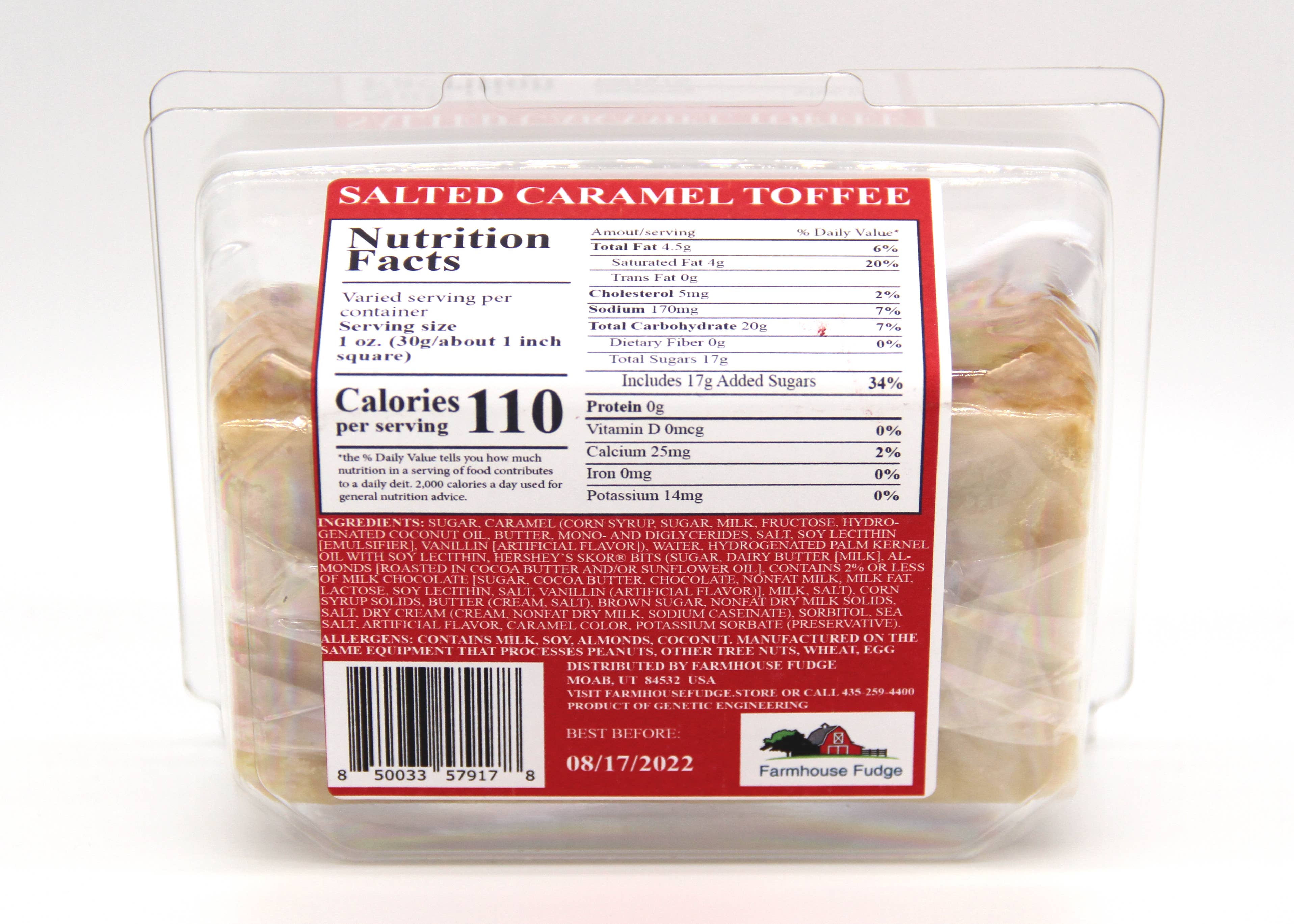 Farmhouse Fudge - Wholesale Fudge - Salted Caramel Toffee Fudge 8 oz.4