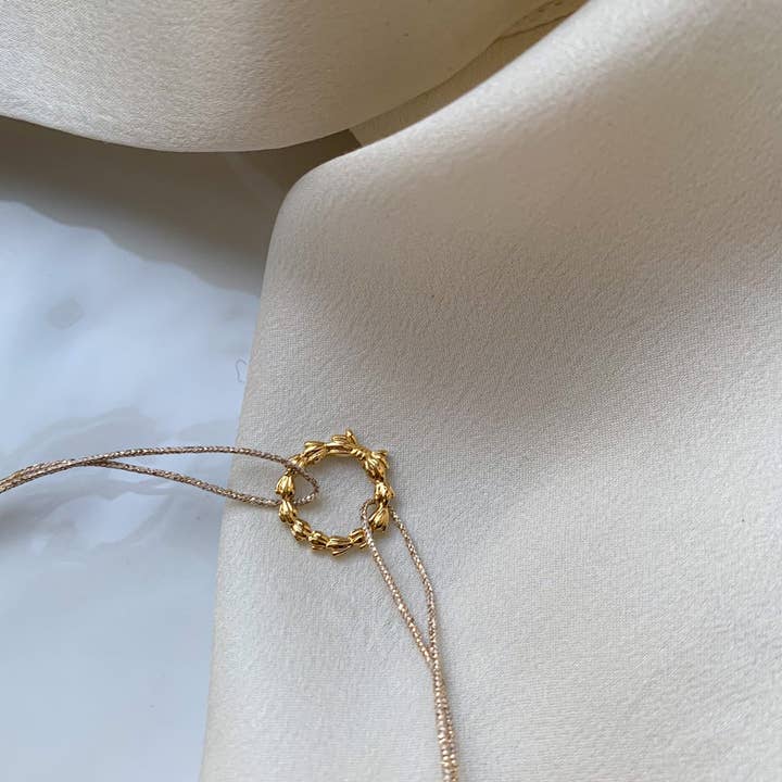 Honorine golden crown bracelet (BAT63) for wholesale by Sophie Deschamps Bijoux