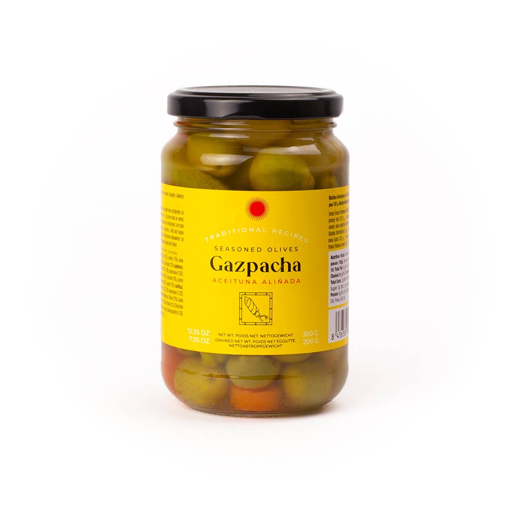 Don Gastronom USA - Wholesale Olives - Triana Olivas. Seasoned Gazpacha Olives0
