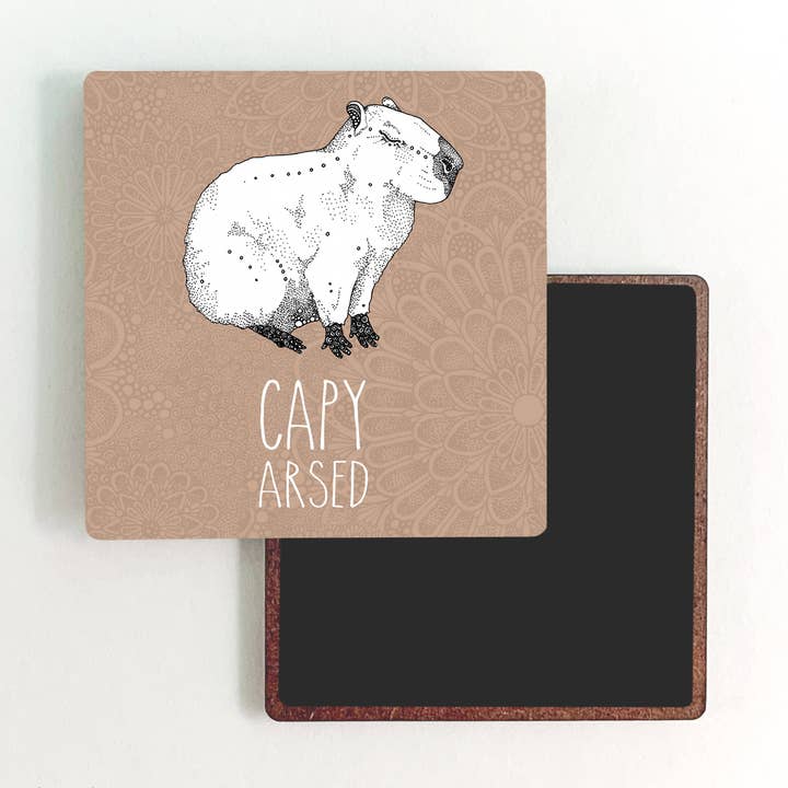 Magnet - Capy Arsed for wholesale by Little Dot Creations