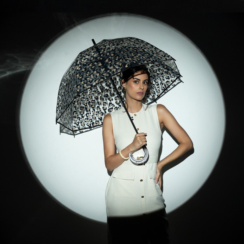 SMATI - Wholesale Umbrella - Women's - Transparent dome umbrella with leopard print - NEW 20252