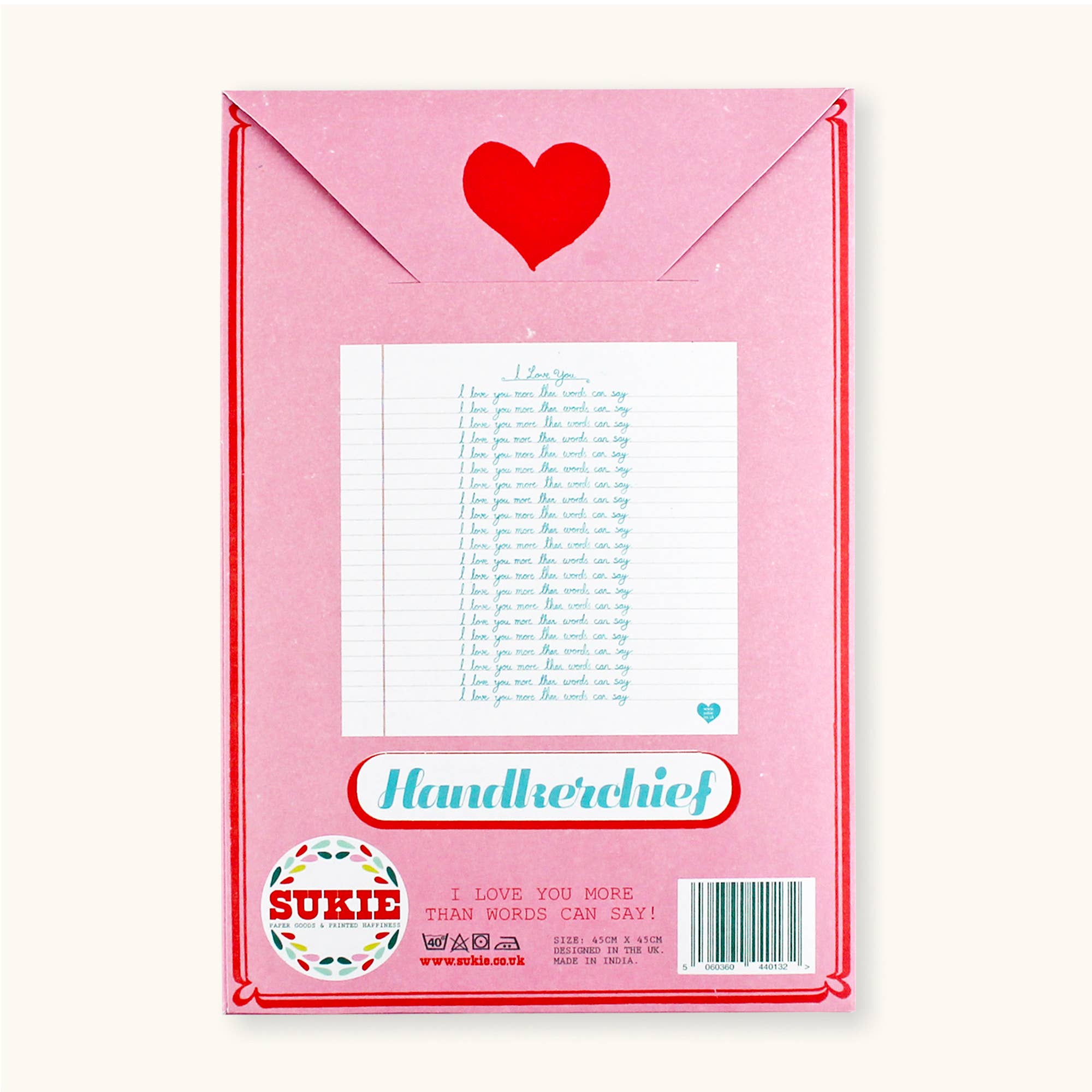 Sukie - Wholesale Handkerchief - Unisex - I Love You Handkerchief Pocket Square Bandana3