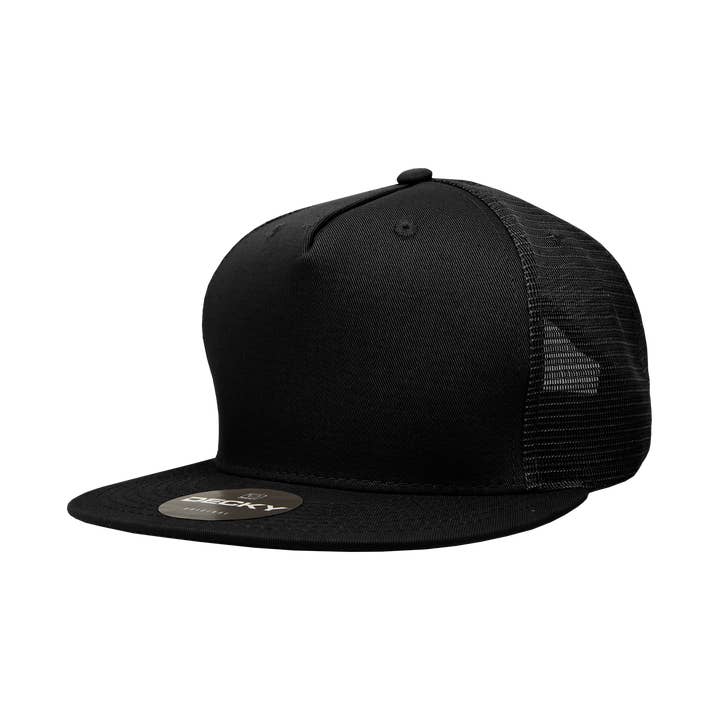 The Park Wholesale - Wholesale Trucker Hat - Unisex - Decky 1040 - Blank 5 Panel Trucker Snapback Hats - 1040