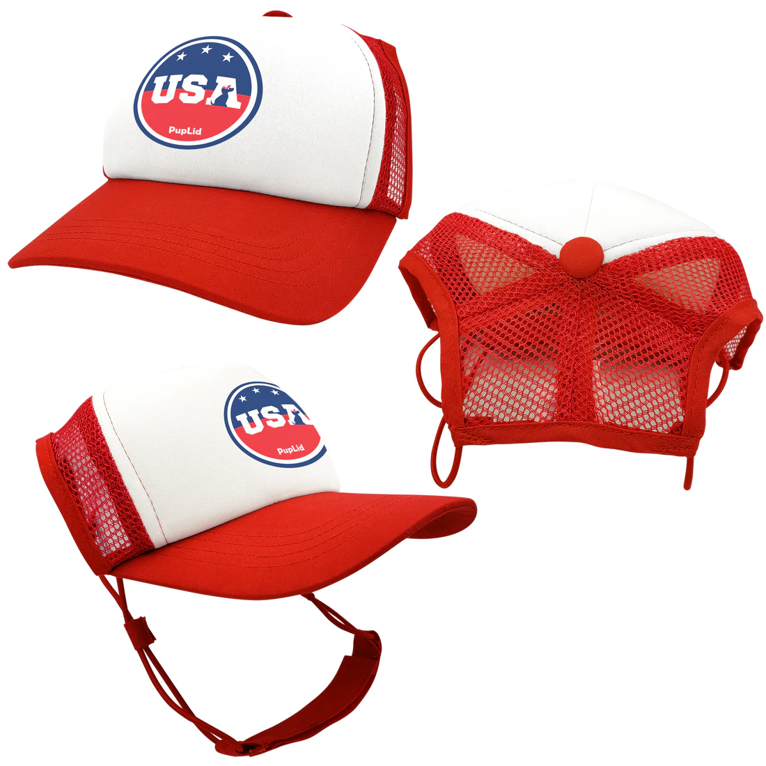 PupLid – wholesale Hatt - Hund – USA Stars Design l Truckerhatt för hundar32