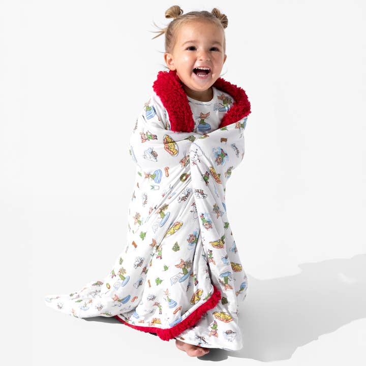 Wenn du einem Mäuschen einen Keks gibst – Weihnachts-Bambus-Sherpa-Decke für den Großhandel von Bellabu Bear