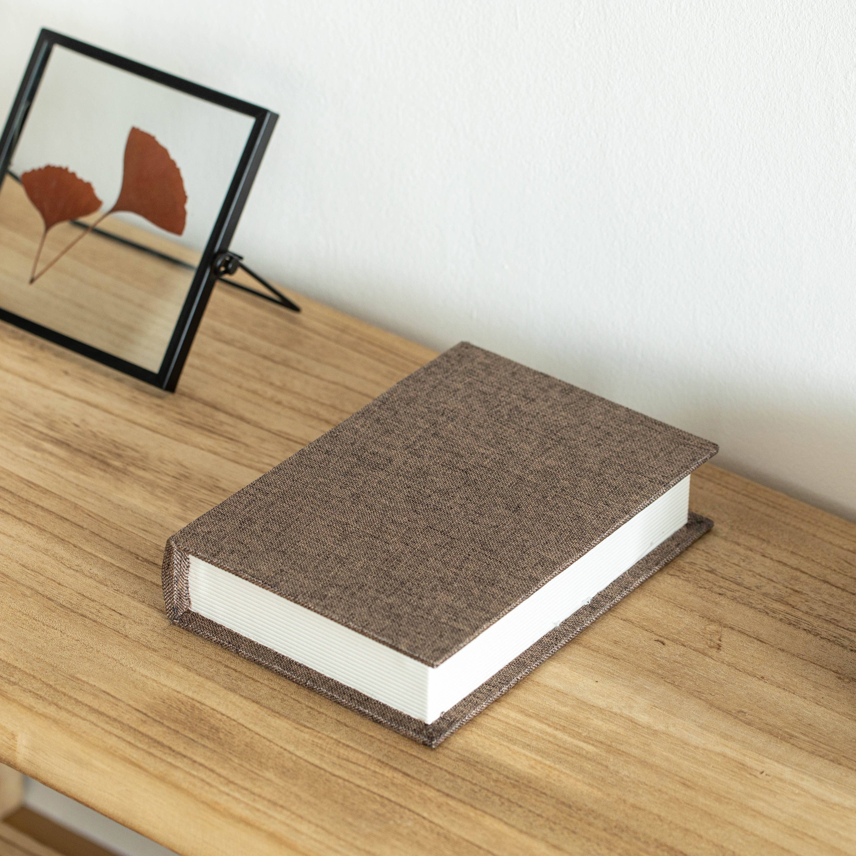 Quickway Imports - Wholesale Decorative Box - Vintiquewise 8" Classic Linen-Covered MDF Book Box6