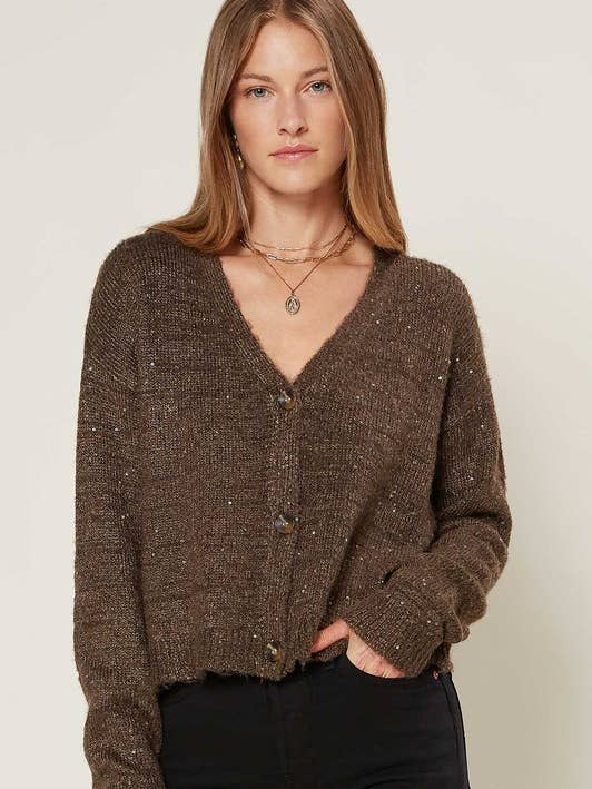 Cardigan With Mixed Sequin for wholesale by Current Air