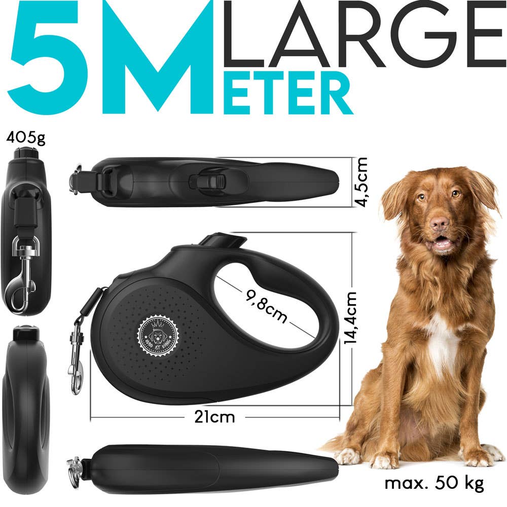 H.I.K. GmbH - Wholesale Pet Leash - Dog - HUND IST KÖNIG® Retractable leash 5m and 8m for small & large dogs3