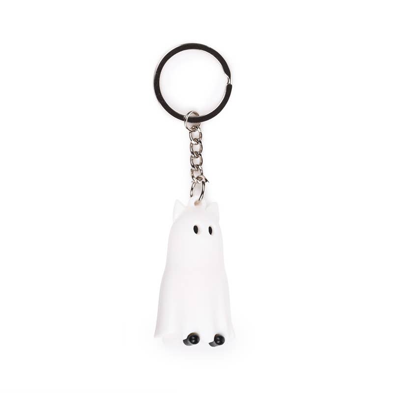 Puckator Ltd – wholesale Keychain – Unisex – Spooky Ghost Cat 3D PVC Keyring2