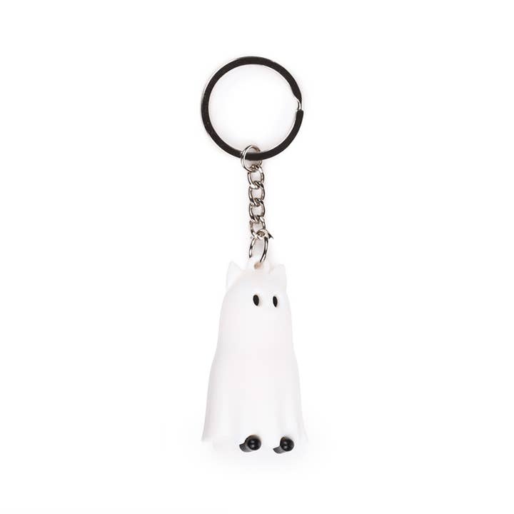 Puckator Ltd – wholesale Keychain – Unisex – Spooky Ghost Cat 3D PVC Keyring2