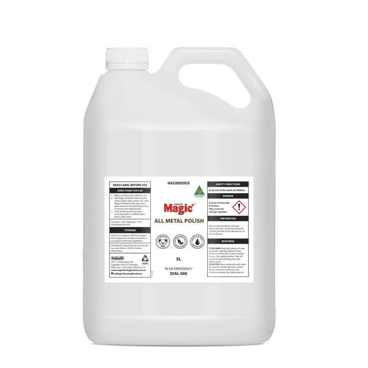 Magic All Metal Polish 5L for wholesale by Rubbedin Cleaning