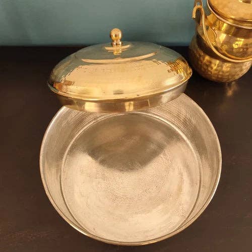 SAMA Homes - Wholesale Food Storage Container - Brass Roti Box with Tin Coating - Large2