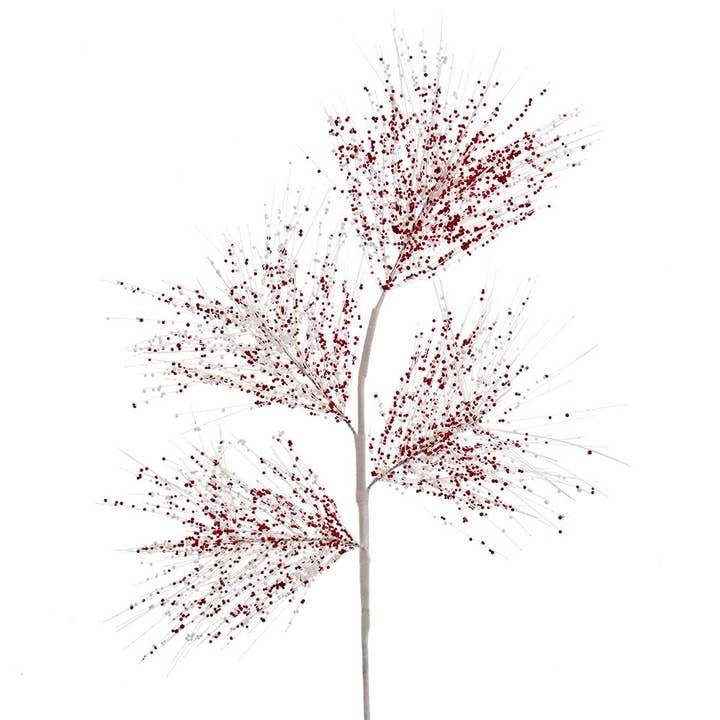 Kurt S. Adler, Inc. - Wholesale Christmas decoration - 25.5"WHITE PINE W/MINI RED BALL SPRAY