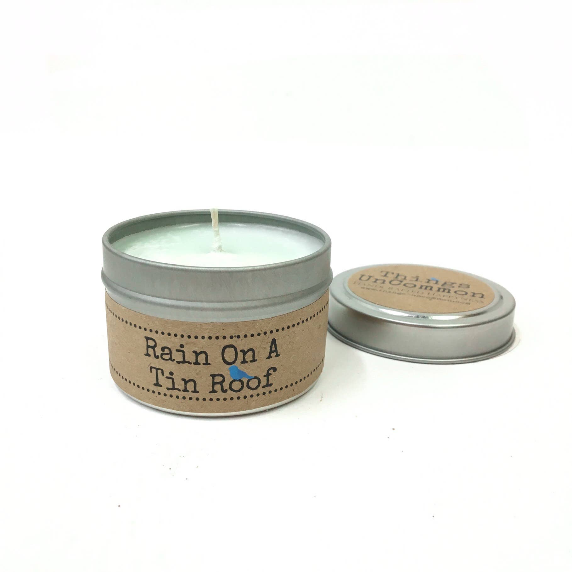 Things UnCommon - Wholesale Travel Candles - Travel Tin Soy Candle - Rain On A Tin Roof