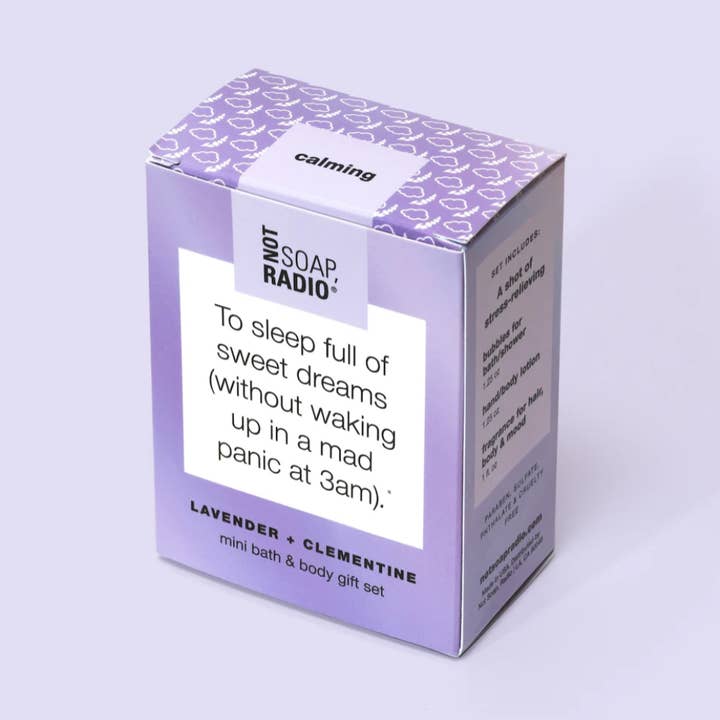 To sleep full of sweet dreams Mini Gift Set for wholesale by Not Soap, Radio