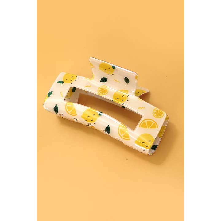 JOSSLYN by wall to wall - Wholesale Hair Clip - Women's - FRUITS RECTANGLE HAIR CLAW CLIPS | 40H805