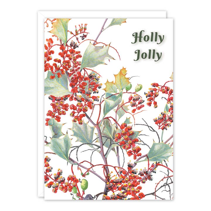 A6 Kaart: Kerstmis Hulstbladige Grevillea voor wholesale door STUDIO NIKULINSKY