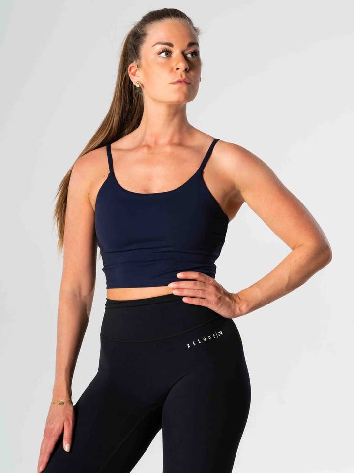 Core Crop Top - Navy for wholesale by Relode AB