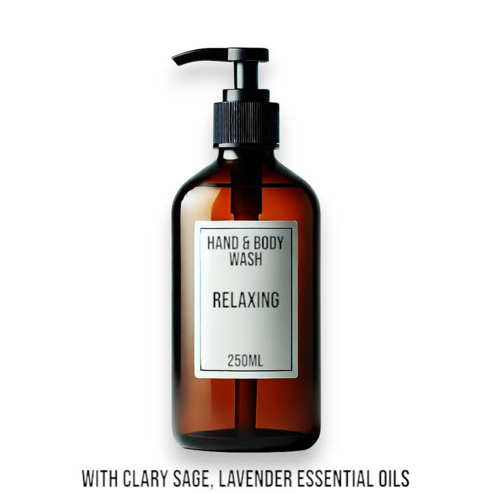 White Label Clary Sage, Lavender Hand & Body Wash 250ml for wholesale by AW Aromatics Limited