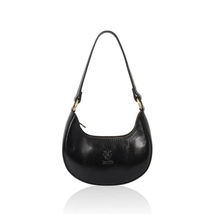MONTTE DI JINNE - Wholesale Shoulder Bag - Women's - Italian Genuine Leather Vegetable-Tanned Crescent Bag-Small