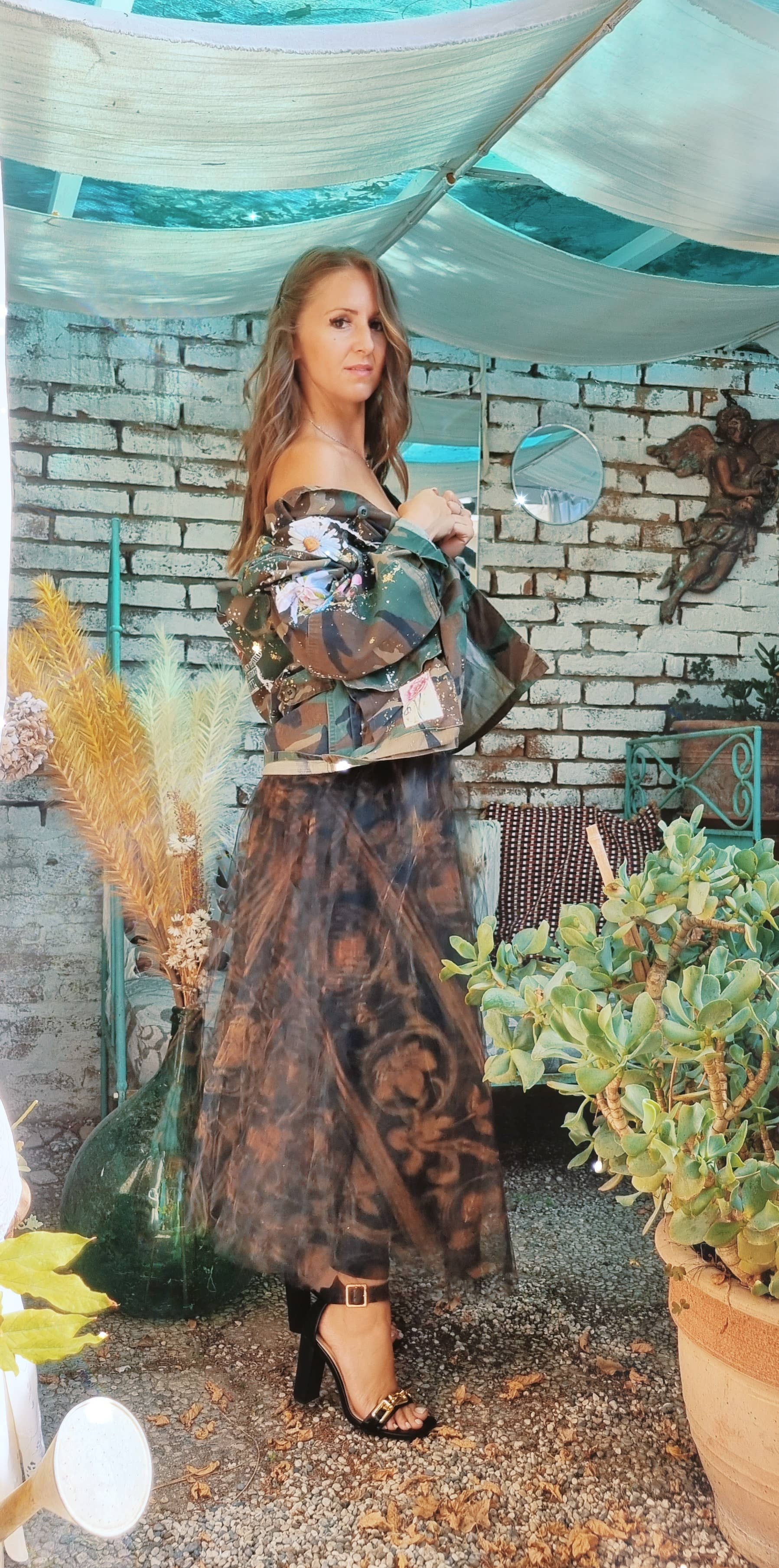 apiedinudinelparco - Wholesale Jacket - Women's - WOODLAND MILITARY JACKET CUSTOM LUXURY UP-CYCLED UNIQUE GLAM13