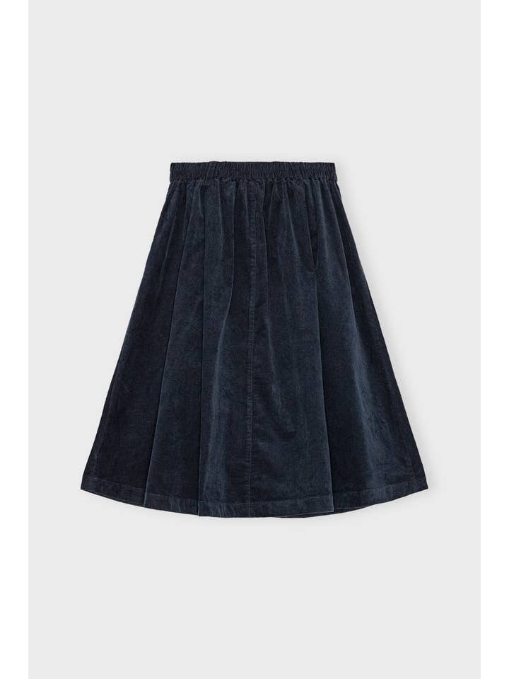 dark navy poem skirt corduroy for wholesale on Faire2