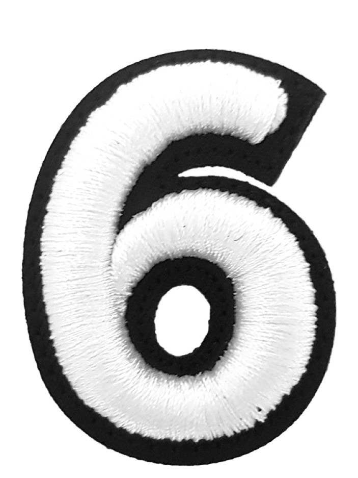 White number 6 for wholesale by Missive Paris