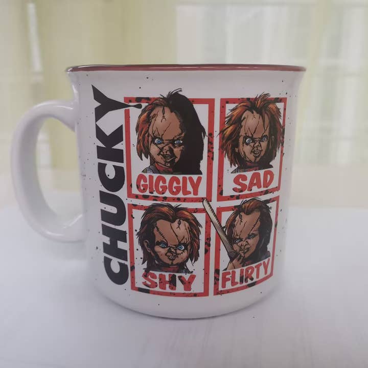 Silver Buffalo - Wholesale Coffee Mug - Chucky Emotions 20oz Ceramic Camper Mug