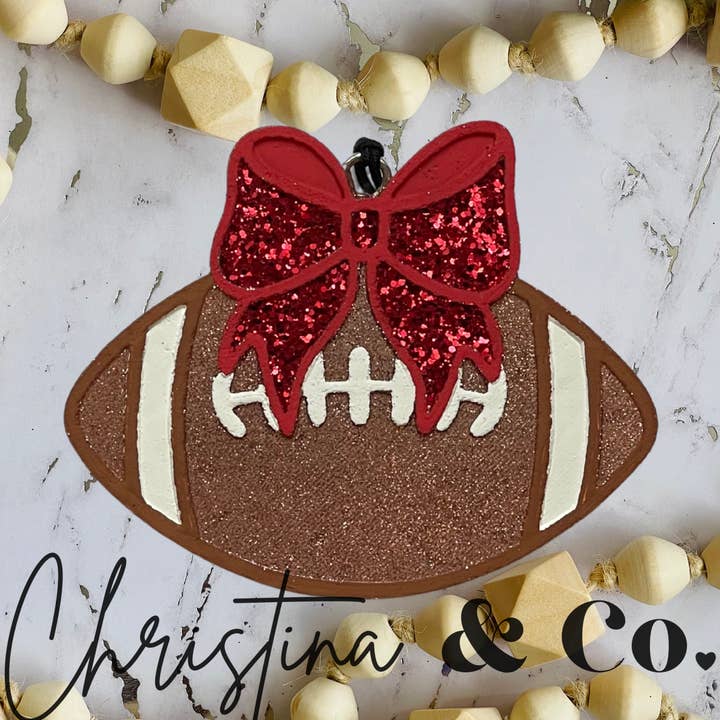 Coquette Football Car Freshie for wholesale by Christina & Co.