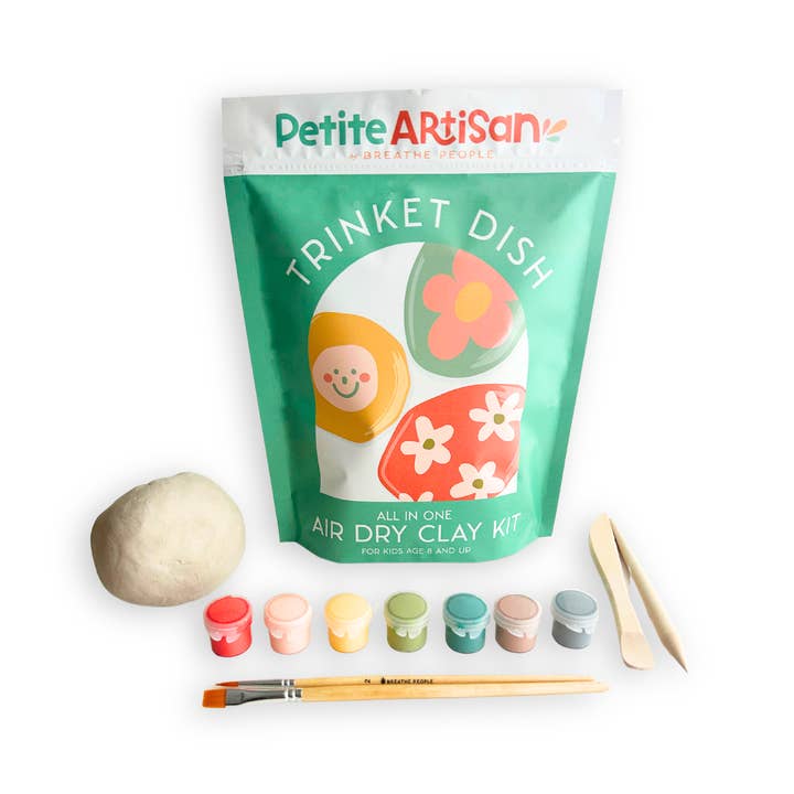 Breathe People - Venta al por mayor Kit de manualidades - Niños - Kit de Arcilla DIY para Niños: Haz y Pinta Tus Propios Platillos para Baratijas10