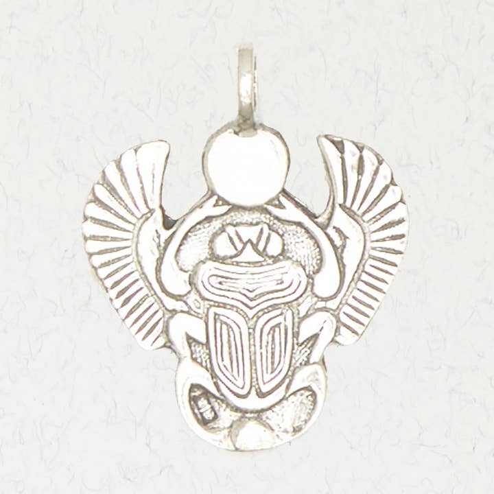 Egyptian Pewter Pendant Necklace - Scarab for wholesale by Nirvana LLC