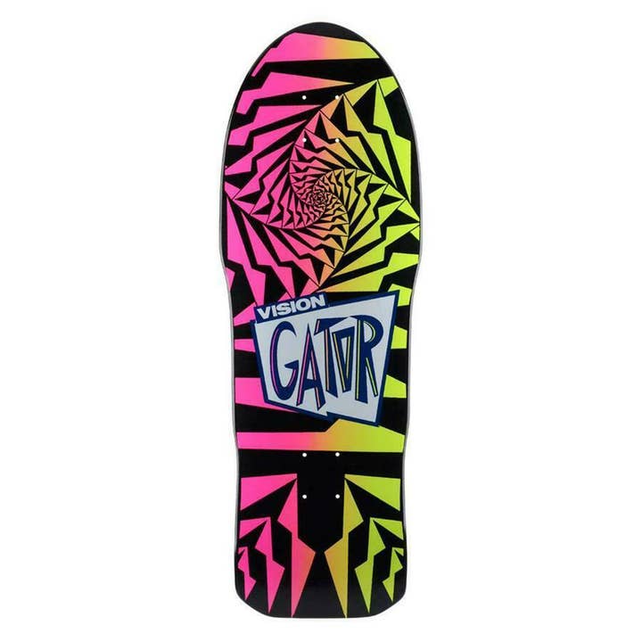 Vision Gator 2 Modern Concave Black Pink and Yellow Fade Deck - 10.25" for wholesale by Rat City Sk8 Shop