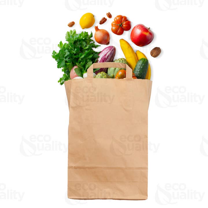 EcoQuality - Wholesale Gift Bag - 13"X7"X17" Large Kraft Paper Gift Bags w/Paper Handles Brown4