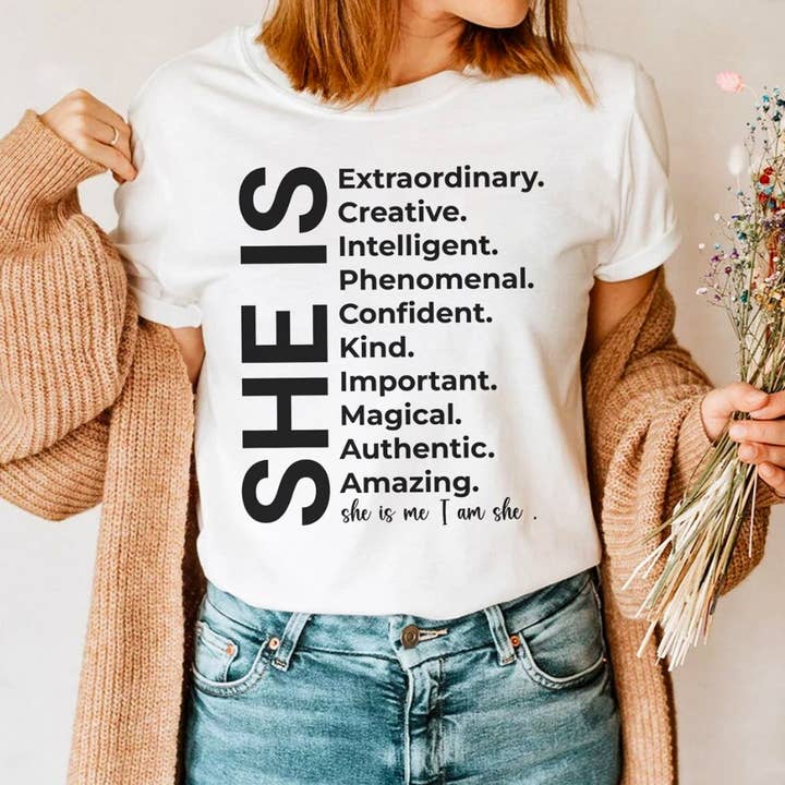She Is Extraordinary Creative Intelligent Phenomenal... Tee for wholesale by Peach Closet