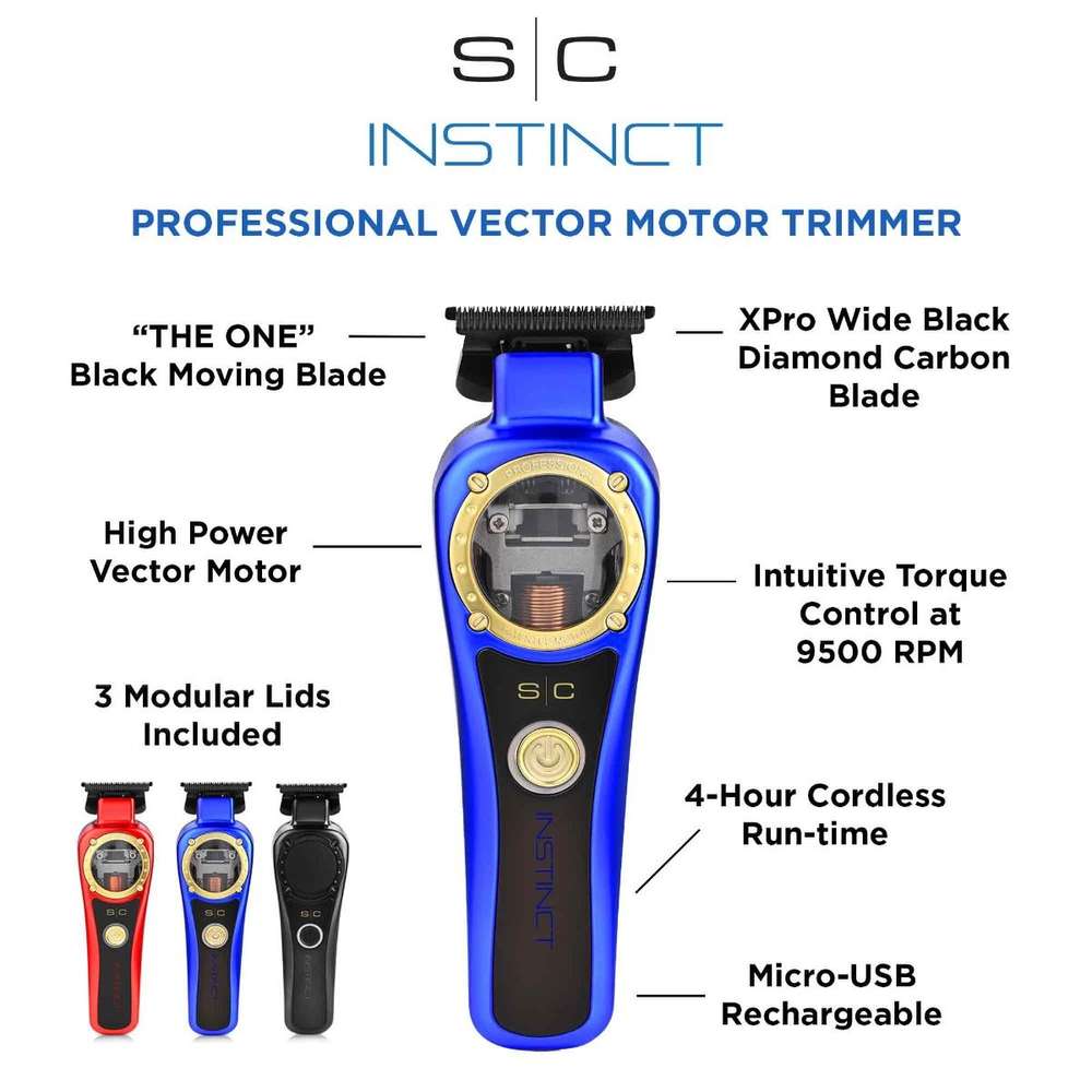 Salon Equipment Pros - Wholesale Electronic Skincare Device - StyleCraft Instinct Professional Vector Motor Trimmer SC407M8