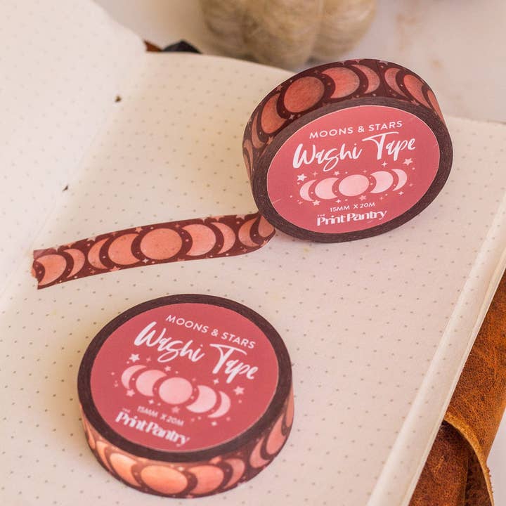 The Print Pantry - Wholesale Washi Tape - Moons & Stars Washi Tape2