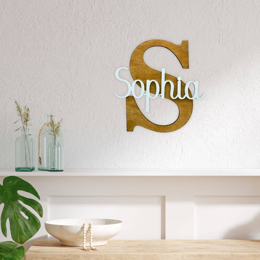 Fustik - Vendita all'ingrosso Decorazione da parete 3D - Iniziale con Nome Personalizzato0