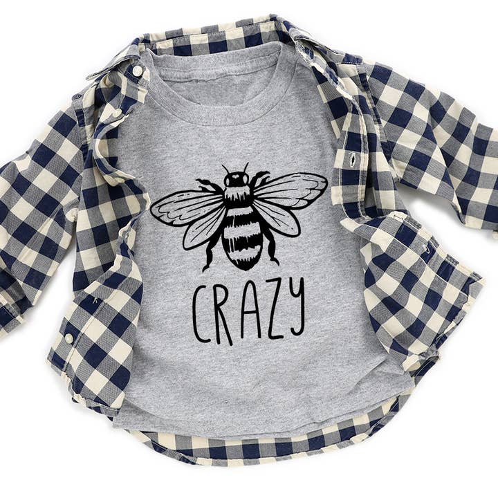 Bee Crazy Kids Graphic Tee for wholesale by Kids By Kissed Apparel