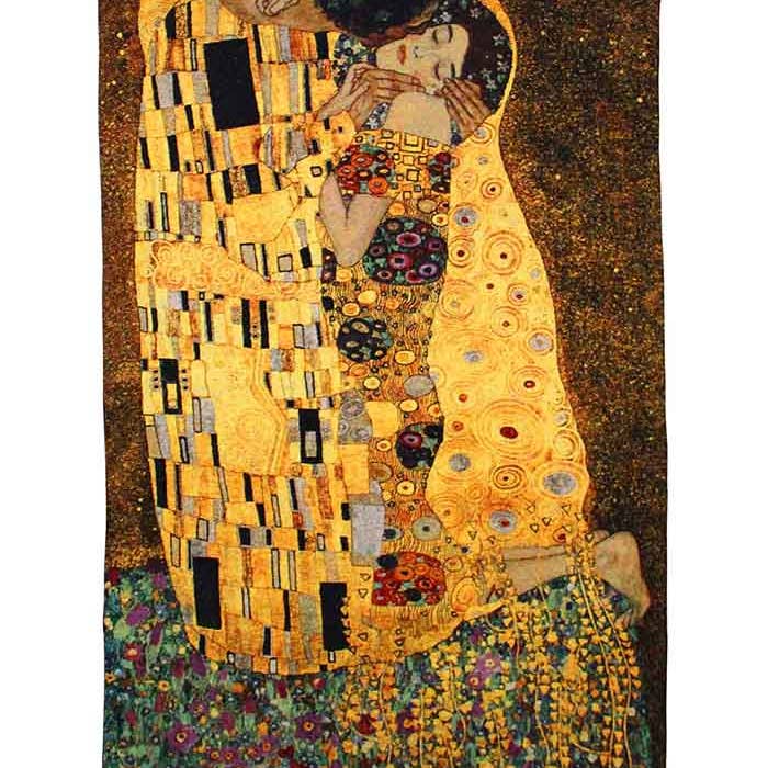 Gustav Klimt Il Bacio - Arazzo da Parete 90cm x 138cm (70 aste) per la vendita all'ingrosso da parte di Signare Tapestry
