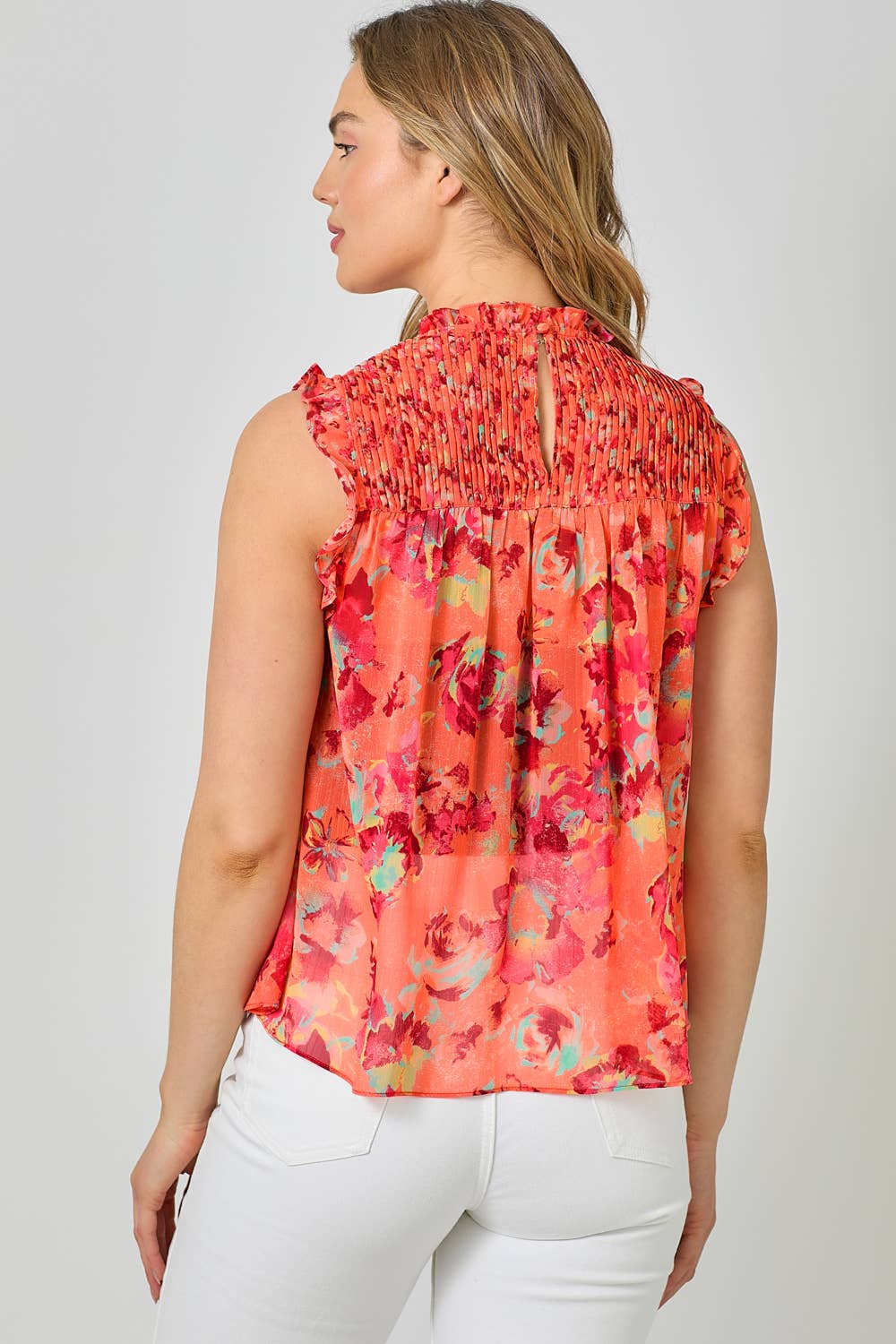 Mystree - Wholesale Blouse - Women's - 61024 Sleeveless Ruffled Floral Print Top15